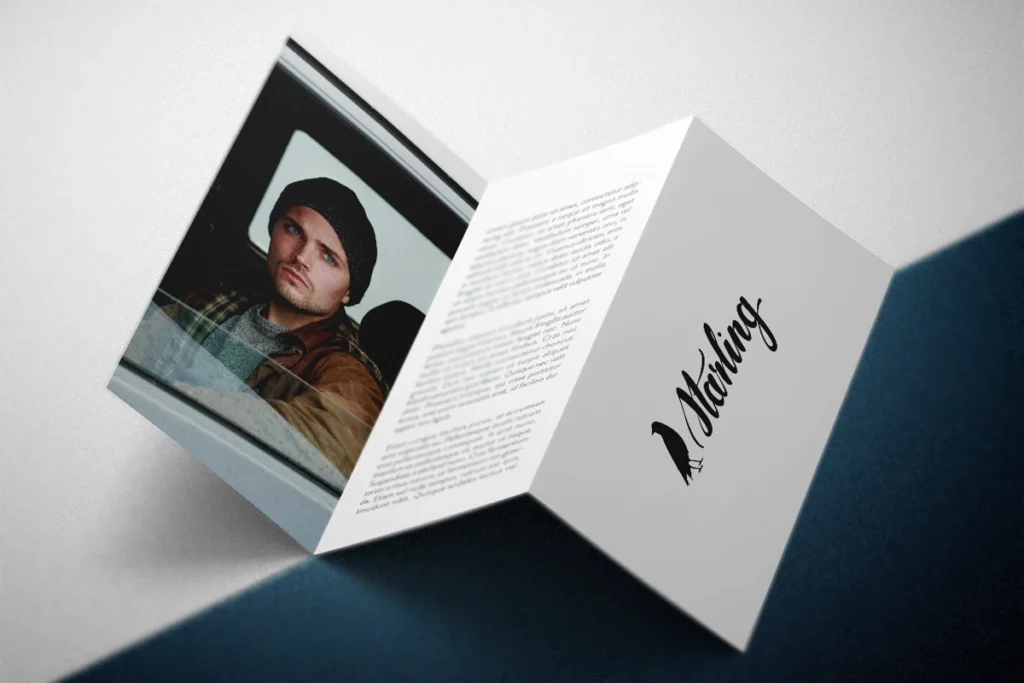 Projekt graficzny broszury reklamowej, ulotka promocyjna.