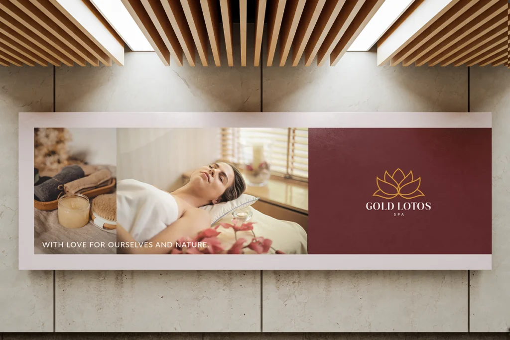 Projekt billboardu reklamowego promującego usługi SPA