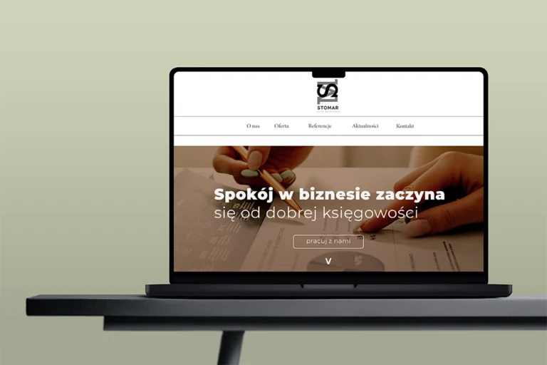 Minimalistyczna strona internetowa dla biura księgowego