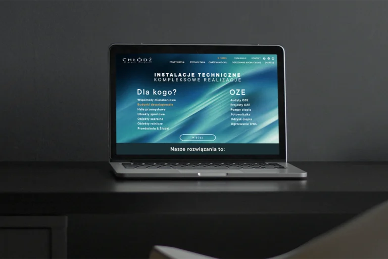 Nowoczesna strona internetowa dla firmy oferującej instalacje techniczne
