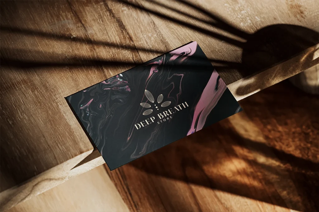 Wizytówka zaprojektowana w ramach identyfikacji wizualnej